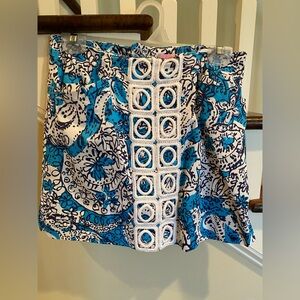 Lilly Pulitzer Marigold Blue/White Skort Size 4
